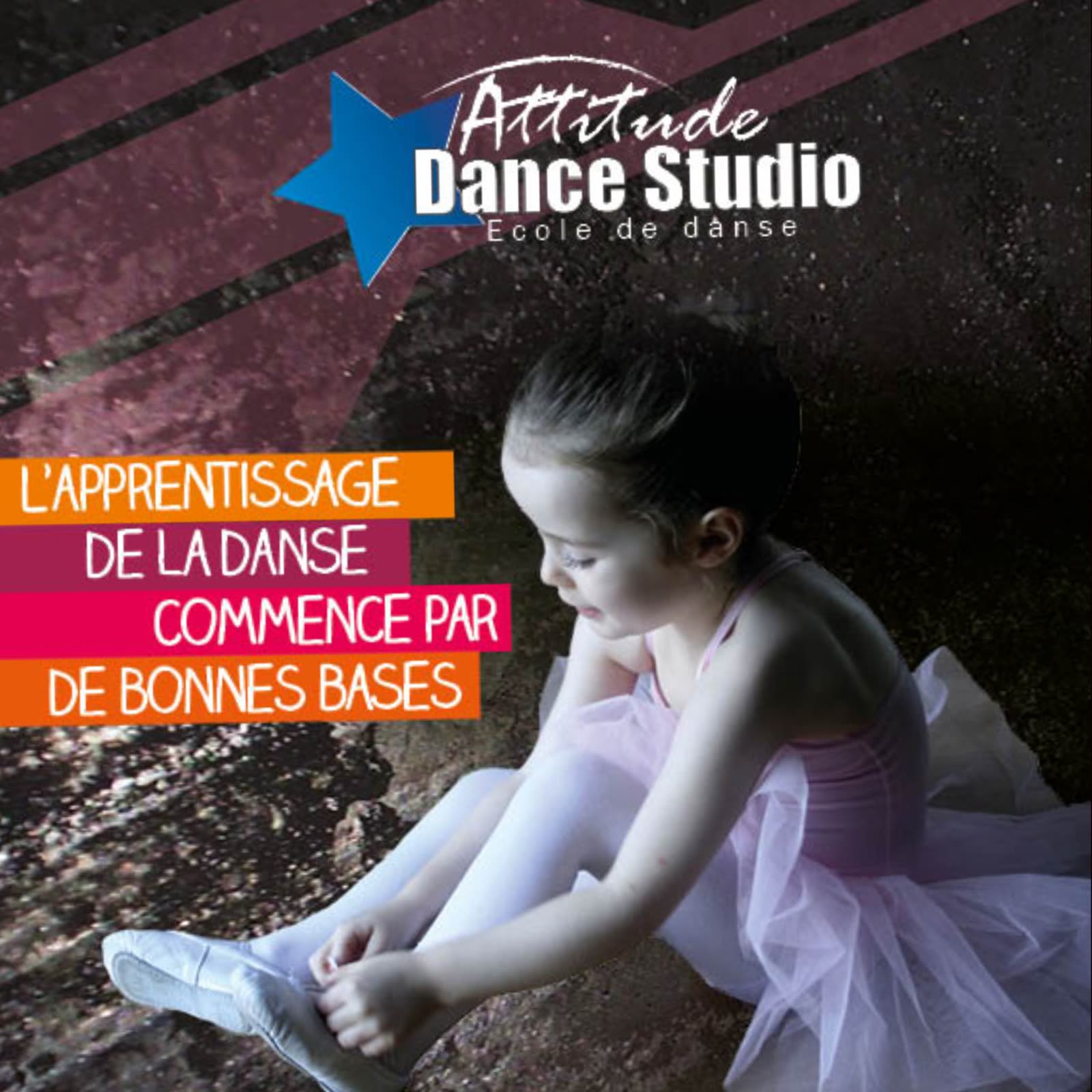 Danseurs en action sur scène, lumières neon magenta et cyan